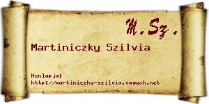 Martiniczky Szilvia névjegykártya