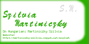 szilvia martiniczky business card